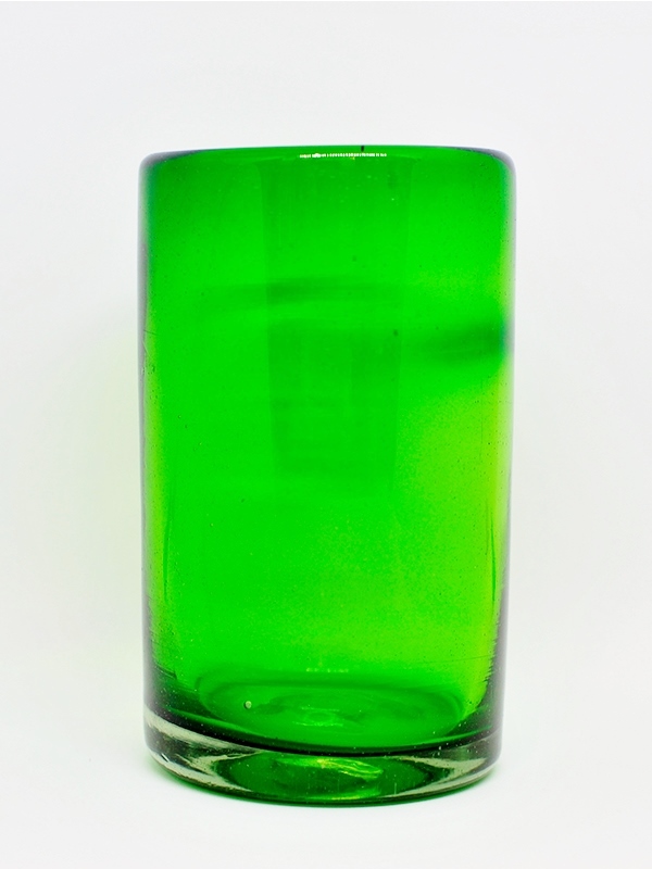 Sale Items / Solid Emerald green drinking glasses  / These handcrafted glasses deliver a classic touch to your favorite drink.